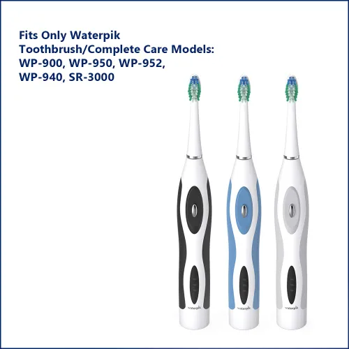 Vista 4 de Waterpik Cabezales de cepillo compactos, cabezales de cepillo de dientes de repuesto para modelos anteriores Sensonic/de cuidado completo, SRSB-3W
