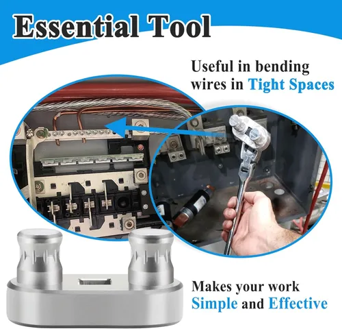 Vista 3 de 77455 Herramienta dobladora de cables, se conecta a trinquete de 1/2 pulgada, herramienta dobladora de alambre, doblado máximo de hasta 500 MCM