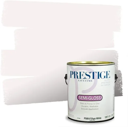 Vista 60 de Prestige Paints - Pintura exterior e imprimación en uno, 1 galón, plano, E500-P-A011GP