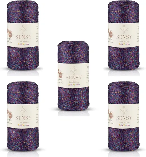 Vista 117 de Sensy Premium 2mm 229.5 metros de cuerda de poliéster 100% cordón de polipropileno Cordón de macramé 2mm Cordón para bolso de crochet Hilo