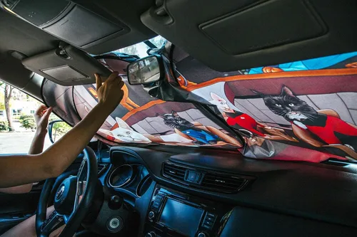 Vista 5 de Star Trek: La Nueva Generación Gatos Parasol para Parabrisas Protector de Visera Solar Plegable para Automóvil, Camión, SUV Bloquea Rayos UV
