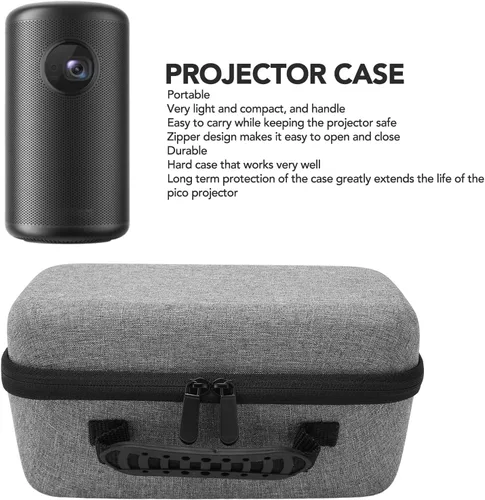Vista 2 de Diydeg Funda de viaje rígida para proyector Nebula Capsule 3 1080p, bolsa de proyector portátil con interior suave, a prueba de golpes