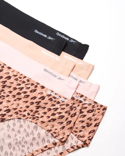 Vista 3 de Reebok Calzoncillos hipster para mujer, paquete de 8 calzones hipster elásticos, ropa interior sin costuras para mujer (S-XL)