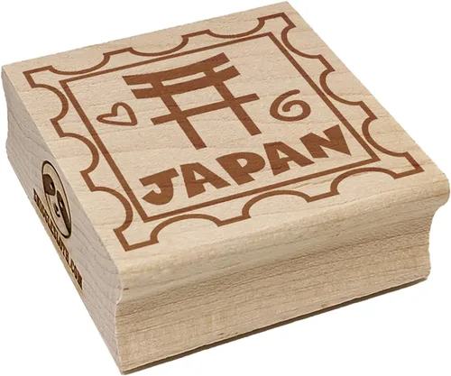 Japan Passport Travel - Sello de goma cuadrado para estampar manualidades, 2.75 pulgadas grande