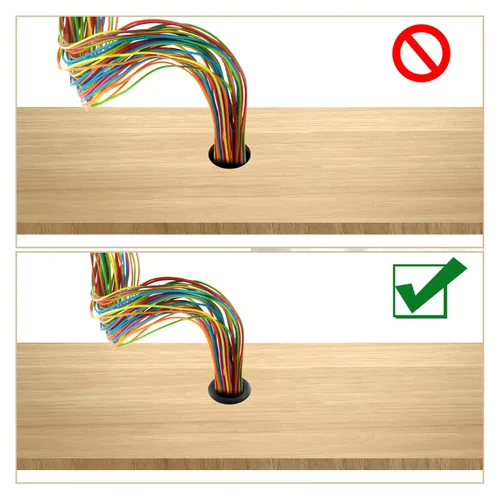 Vista 3 de Bonsicoky 20 ojales de goma de 1 pulgada, ojales de goma negra para cables, cortafuegos, cables, automotriz