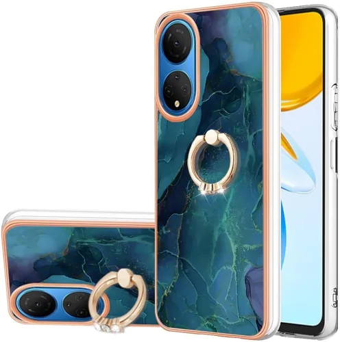 Vista 9 de XYX Funda compatible con Honor X7 4G, TPU mármol a prueba de golpes, delgada, cuerpo completo, funda protectora para teléfono con soporte de anillo