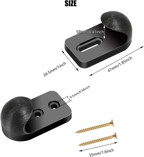 Vista 5 de Soporte vertical para monopatín, 1 par de colgadores verticales de montaje en pared para patinetas, exhibición y almacenamiento