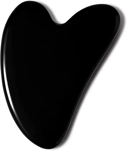 rosenice Gua Sha - Herramientas faciales de guasha negra, piedra de jade Gua Sha para el cuidado de la piel facial, tensiones corporales faciales,