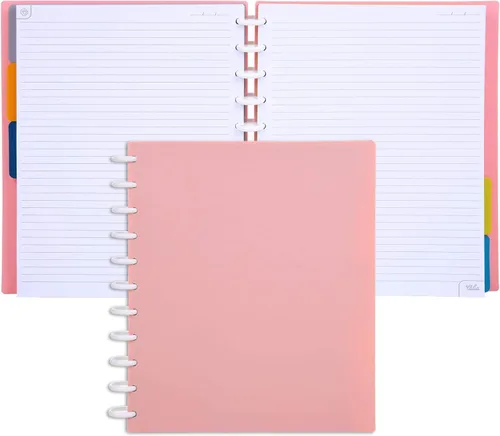 Vista 137 de Talia - Cuadernos de notas con tapas, planificador, personalizables, (Rosa de los 90, Junior (5.5 pulgadas x 8.5 pulgadas))