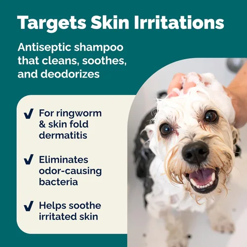 Vista 3 de Vetnique Dermabliss Advanced Vet Strength Chlorhexidine for Dogs - Champú medicado antibacteriano para perros, para infecciones de la piel e