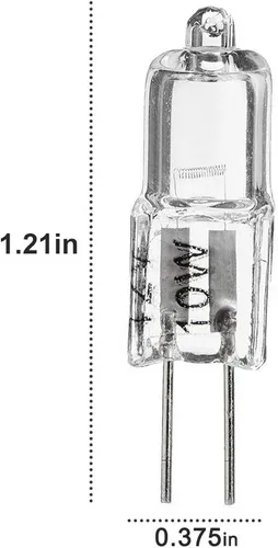 Vista 4 de eTopLighting Paquete de 10 bombillas halógenas, base G4 tipo JC (2 pines), bajo voltaje, 12 voltios, 10 vatios, 10XG4-12V-10W