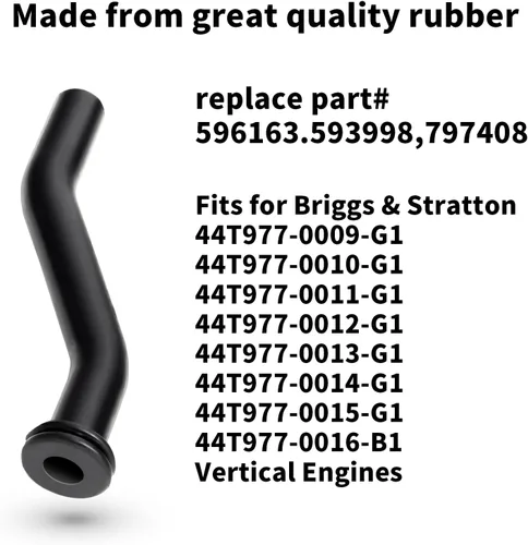 Vista 4 de Manguera de vacío apta para John Dee re cortacésped – 596163 manguera de vacío compatible con tractor de cortacésped John Dee re D140 D160, 593998