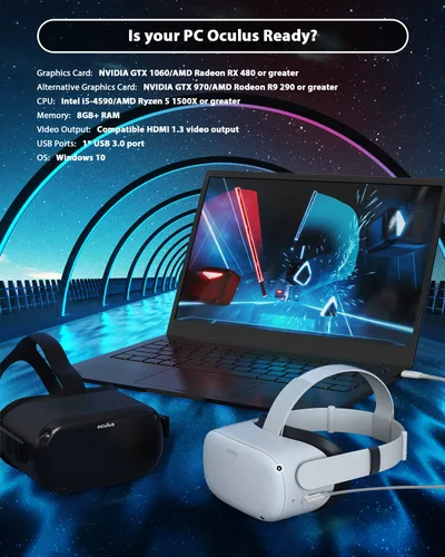 Vista 2 de Amavasion Cable de enlace de 20 pies compatible con accesorios Meta Quest ProOculus Quest 2 y PCSteam VR, transferencia de datos de PC de alta