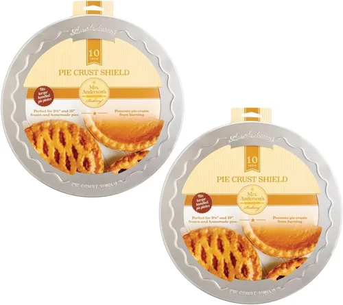 Vista 11 de Protectores de corteza para tartas individuales de Mrs. Anderson's Baking, para mini tartas y tartas de olla, 1 juego de 2 protectores de corteza