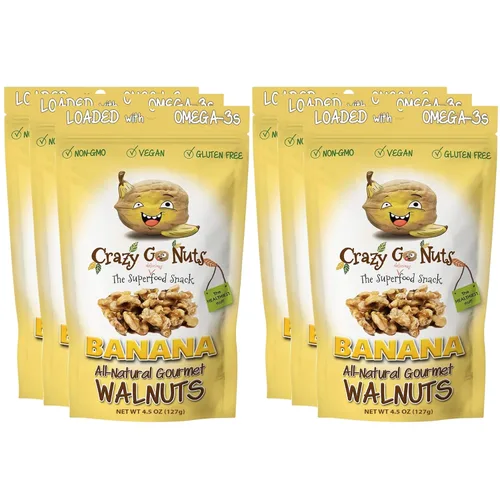 Vista 11 de Crazy Go Nuts - Galletas de avena con nueces glaseadas, aperitivos saludables, veganas, sin gluten, superalimentos, natural, sin OMG, ALA, ácidos
