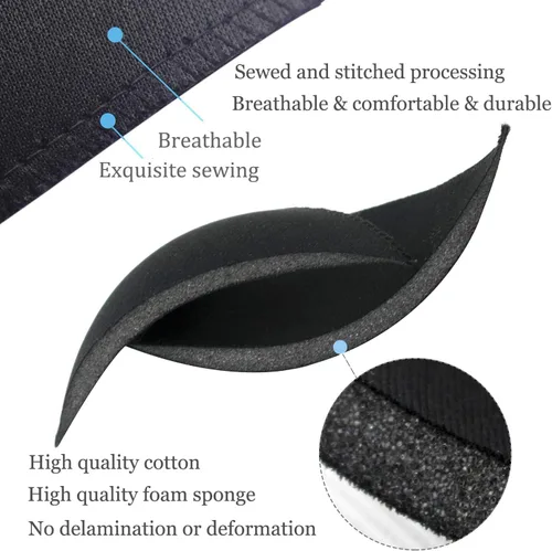 Vista 3 de TAOHUA GARDEN 5 pares de almohadillas para brasier, extraíbles, algodón de aire, esponja de espuma, transpirable