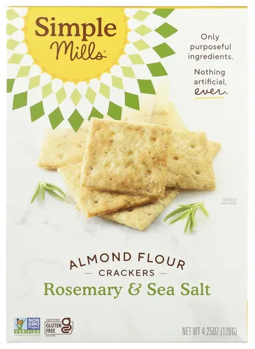 Vista 8 de Simple Mills Galletas de Harina de Almendra, Tomate Seco y Albahaca - Sin Gluten, Veganas, Aperitivos Saludables, a Base de Plantas, 4.25 Onzas