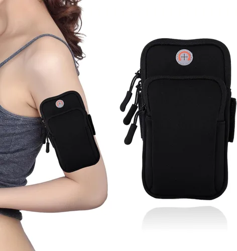 Vista 8 de Soporte de teléfono para correr, correa ajustable para el brazo para el teléfono para correr, bandas de brazo impermeables para hombres y mujeres