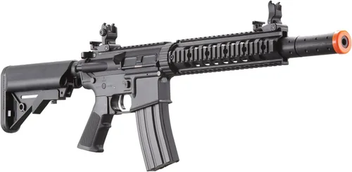 Vista 4 de Lancer Tactical Gen 2 SD M4 Polímero (Long Rail) - Rifle AEG de Piactinny con riel completo/semiautomático con 0.20g BBS, cargador y batería