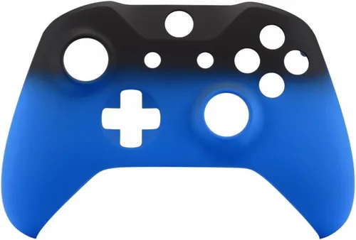 Vista 7 de eXtremeRate Cubierta de placa frontal azul sombra, carcasa frontal suave al tacto, kit de repuesto de agarre suave cómodo para controlador Xbox One