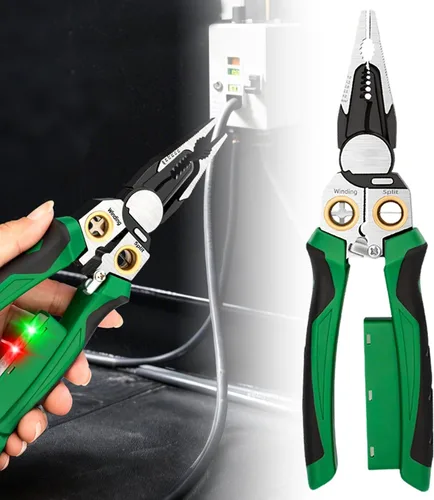 Pelacables 8 en 1 con probador de voltaje, herramienta eléctrica multiusos para cortar y tirar de alicates, alicates eléctricos para cortar alambres