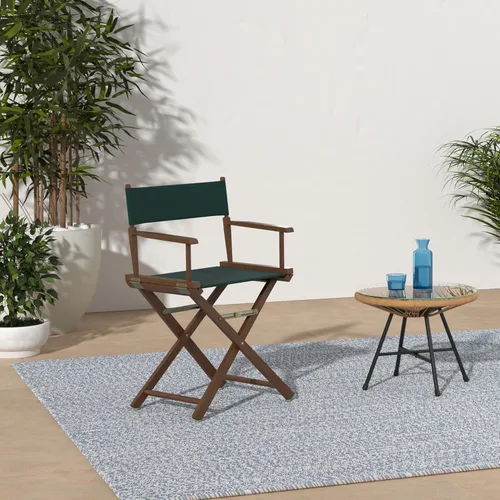 Vista 236 de Casual Home - Silla de director de 24.0 in, marco negro, con lona azul marino, altura de mostrador