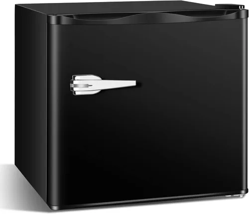 Antarctic Star Mini congelador vertical -1.2 pies cúbicos Congelador compacto con estantes extraíbles y termostato ajustable, para el hogar, la Negro