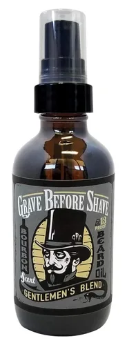 Vista 4 de Grave Before Shave™ Aceite para barba (aroma a ron de bahía) 4 onzas. Botella