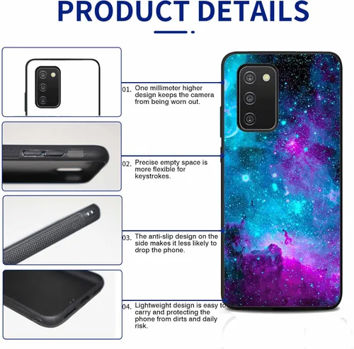 Vista 4 de Fundas de teléfono para Samsung Galaxy A02 A03 A10 A12 A13 A14 A15 A22 A25 A32 A42 A50 A51 A52 A53 A54 A71 4G 5G Nebula Space Funda de goma