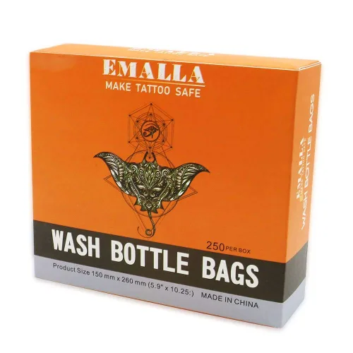 Vista 8 de Autdor - 250 bolsas desechables para botellas de lavado, fundas para botellas de lavado, fundas para bolsas de botella para suministros de tatuaje