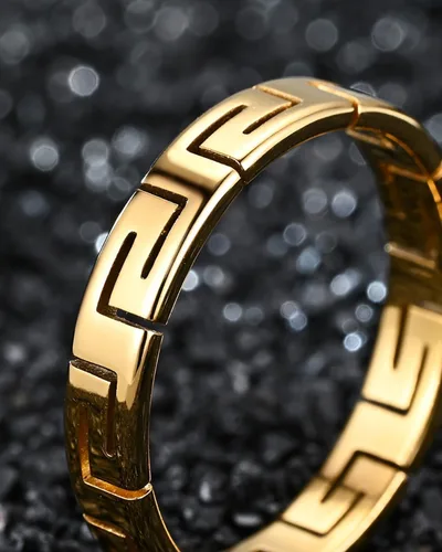 Vista 6 de King Ring 4mm Greek Rings Viking Stainless Steel Bands for Men & Women Designed in USA