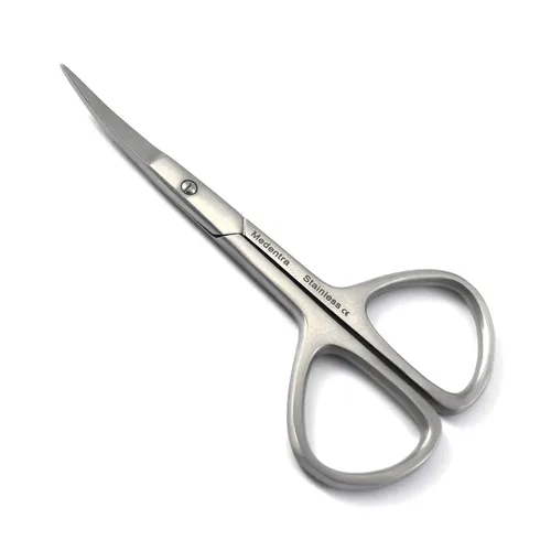 Vista 3 de Juego de tijeras de uñas para cutículas profesionales, 3 uds, recto, curvado, en ángulo, removedor de uñas, manicura, pedicura