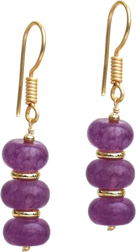 Vista 37 de Gempires - Aretes ligeros con cuentas hechas a mano, hipoalergénicos, chapados en oro, aretes colgantes para mujer