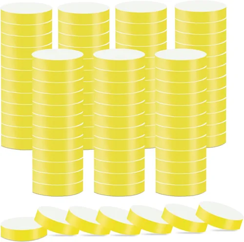 Vista 8 de 3500 piezas de pulseras de papel para eventos - Pulseras de fiesta de neón impermeables de colores (7 colores)