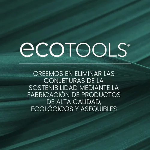 Vista 8 de EcoTools Juego de brochas de maquillaje para sombra de ojos, base, rubor y corrector con estuche de almacenamiento adicional, comienza el día