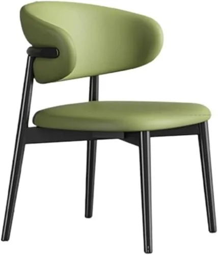 Vista 11 de Sillas de comedor, Sillas de comedor tapizadas modernas con patas de metal y respaldo curvado, Sillas para comedor (beige)