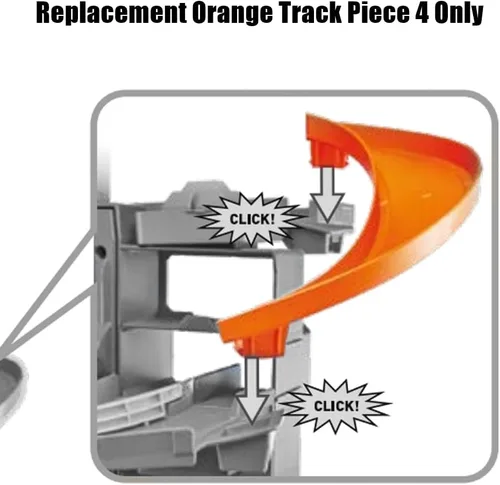 Vista 5 de Pieza de repuesto para Hot-Wheels City Ultimate Garage Playset - GJL14 ~ Repuesto Naranja Track Pieza 4