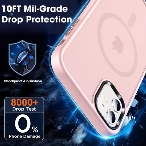 Vista 630 de MOCCA - Funda magnética resistente para iPhone 11 de 6.1 pulgadas, no se vuelve amarilla y es compatible con MagSafe, protector de pantalla