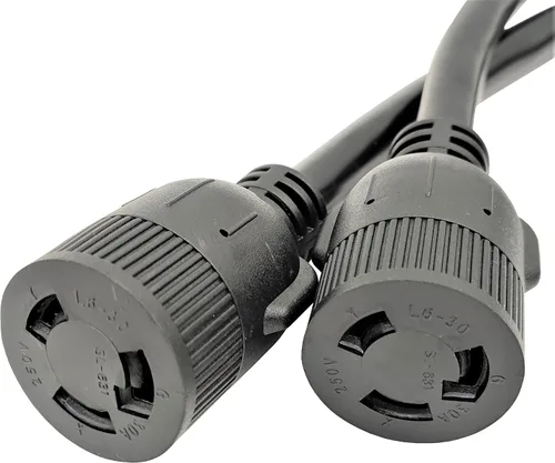 Vista 3 de Parkworld 60523 NEMA 14-50P a L6-30R Cable divisor de doble enchufe, RV 50 AMP 4 clavijas 14-50 macho a NEMA (2) receptáculo de bloqueo giratorio