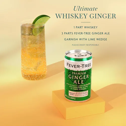 Vista 7 de Fever Tree Ginger Ale - Mezcla de Calidad Premium - Bebida Refrescante para Cócteles y Mócteles. Ingredientes de Fuente Natural, Sin Edulcorantes ni