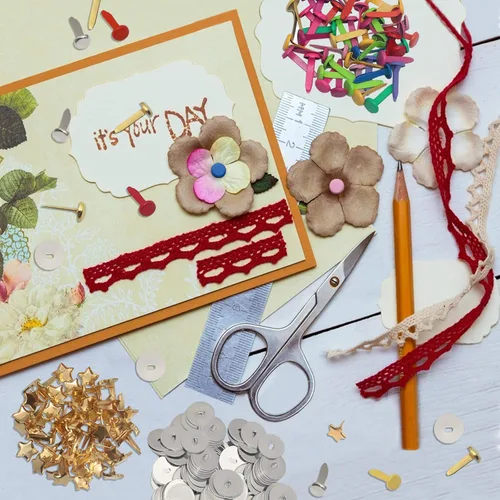 Vista 3 de 200 piezas de sujetadores de papel, mini pinzas multicolor redondas con 200 arandelas plateadas y alicates perforadores de metal de un solo agujero