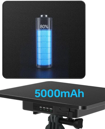 Vista 8 de KJK Panel solar de 6 W para cámara de anillo, cargador de panel solar de cámara de rastro con batería de 5000 mAh para cámara de juegos y cámara