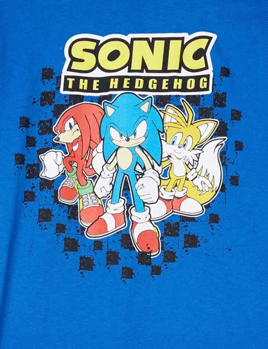 Vista 3 de SEGA Boys Hedgehog 3-Pack Tee Bundle, Sonic, Tails, Knuckle