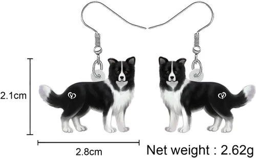 Vista 5 de Aretes acrílicos para perros, joyería de moda para mascotas, para mujeres, niñas, niños, regalo de encanto