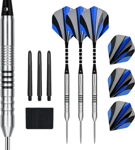 Vista 11 de 24g 90% Tungsten Professional Steel Tip Darts Set Point Protector