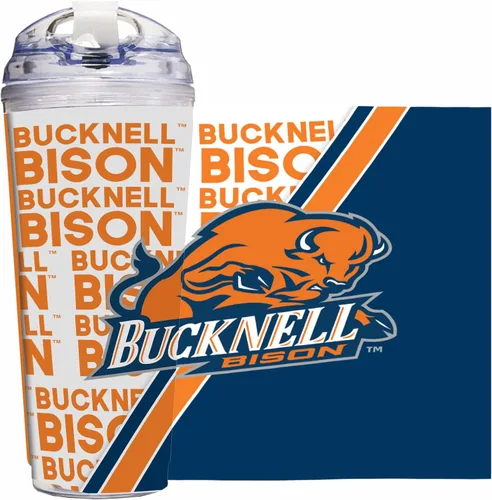 Vista 118 de Rico Industries NCAA - Vaso de acrílico estándar de 24 onzas con tapa con bisagras, vaso de doble pared con licencia oficial y popote