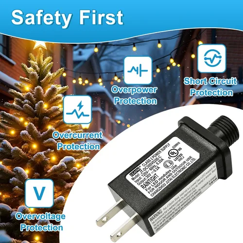 Vista 4 de Paquete de 2 fuentes de alimentación PREMIER ADAPTER 30V 0.2A para iluminación navideña CZJUTAI JT-DC300V0200-C