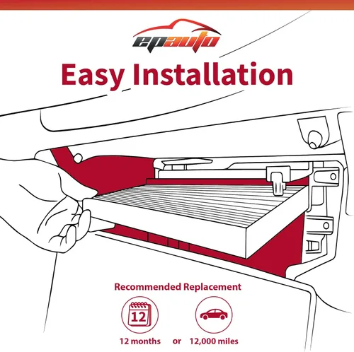 Vista 6 de EPAuto, filtro de aire de cabina para Mazda CPJ6X (KD45-61-J6X), incluye carbón activo