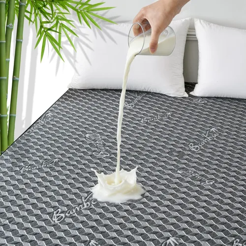 Vista 8 de Ruili Protector de colchón impermeable de viscosa de bambú, paquete de 2 fundas acolchadas y transpirables para colchón de bebé para bebé, colchón
