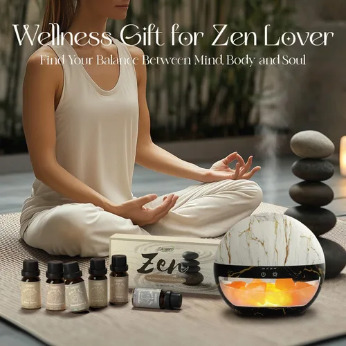 Vista 6 de SALUBRITO Juego de aceites aromáticos Zen, aceite esencial de té para difusor, vela, fabricación de jabón, té blanco, té negro, té verde mezclado